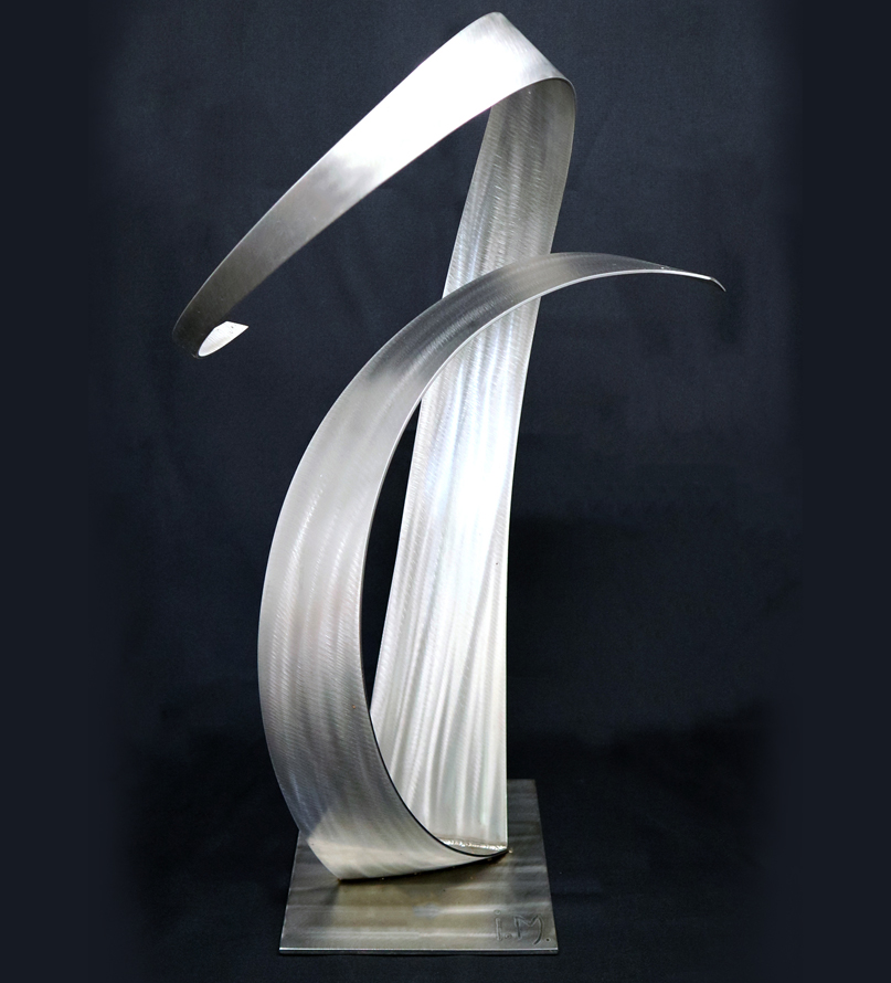 Silver Vortex Sculpture by Ian Marlow